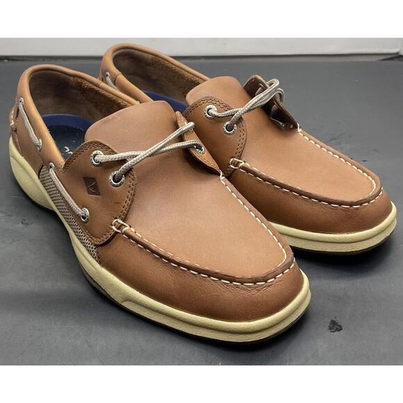 Sperry Top-Sider Intrepid 2 Eye Brown Leather Boat Shoes Mens 10 Fast Shipping main image 4